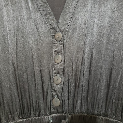 Nation Ltd Jumpsuit Small Salma Satin Crop Long Sleeve Black Drawstring Pockets - Picture 6 of 21