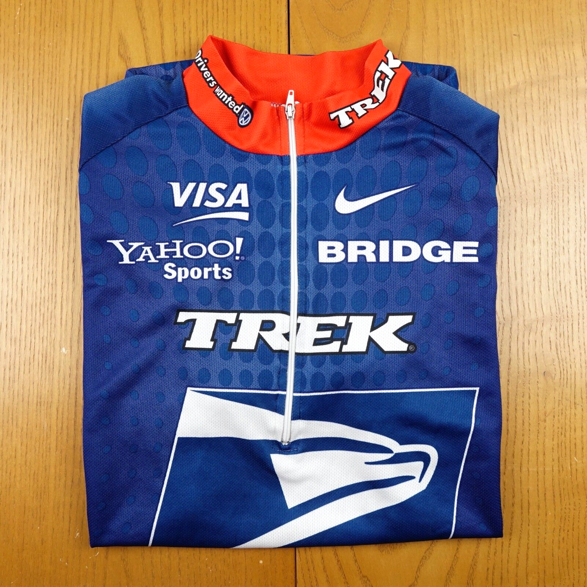 Nike USPS Cycling Jersey Shirt Large Short Sleeve USA Postal