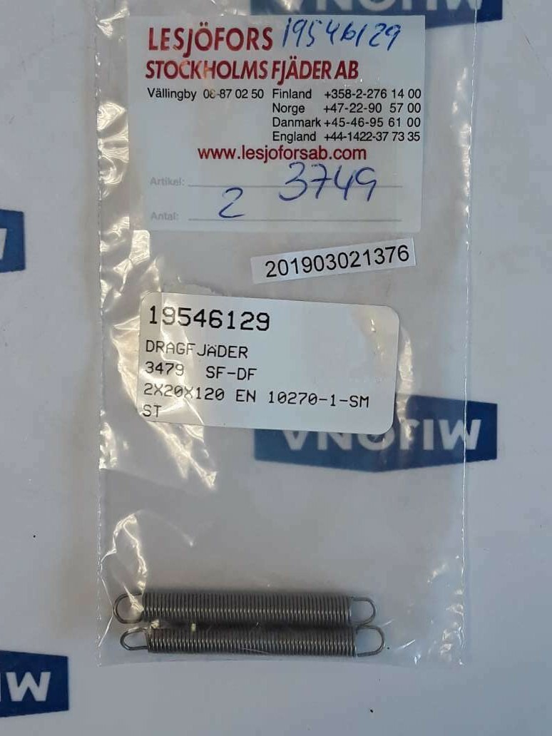 Lesjöfors stockholms fjäder AB 3479 SF DF 2X20X120 EN 10270 1 SM Price