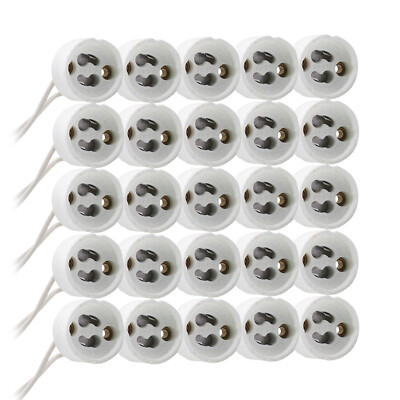 GU10 Fassungen Halogen, LED Lampe Sockel Fassung Keramik Kabel Silikon