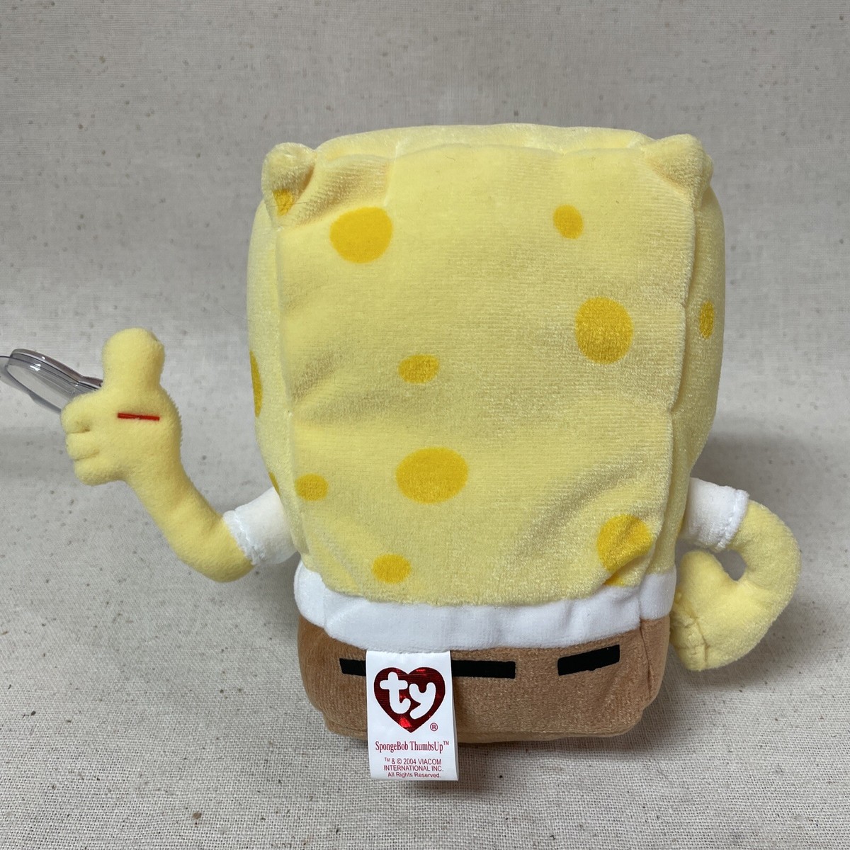 NWT SpongeBob SquarePants Thumbs Up TY Beanie Babies 2004 Plush | eBay