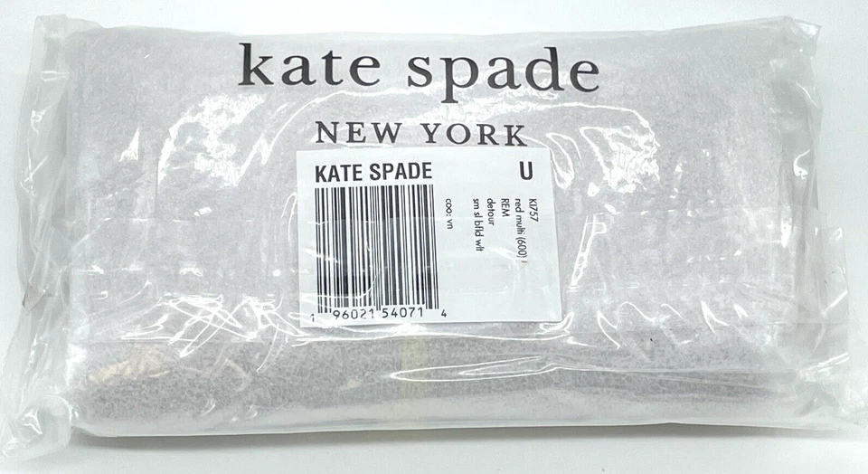 Cartera KATE SPADE Detour Stop Sign charol brillante pequeña delgada plegable nueva con etiquetas Foto 2 de 4