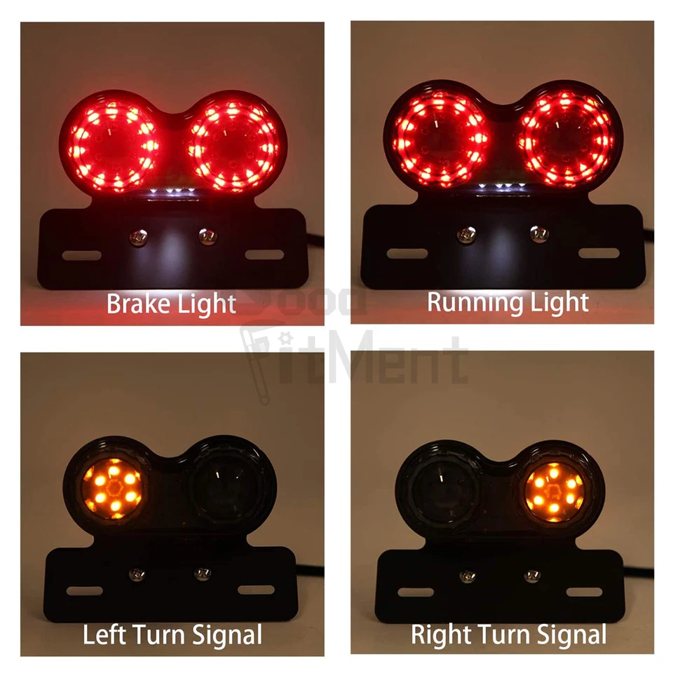 Светодиодный двойной задний фонарь стоп-сигнал поворота для мотоцикла Yamaha V Star 650 950 1100 - Изображение 4 из 4