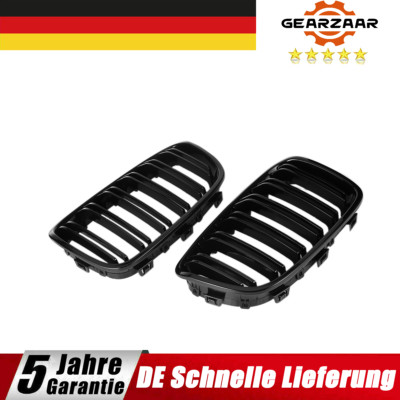 Nieren Grill Kühlergrill Doppelsteg GLANZ SCHWARZ für BMW 1er F20 F21 2011-14 Ys