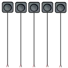 5 Pcs 12V/24V Momentary Push Button Switch On/Off Horn Buttons for Car Horn