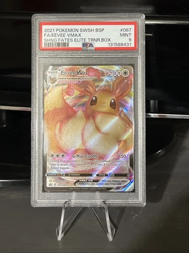 Pokémon Eevee VMAX TCG Shining Fates Black Star Promo Card SWSH087 PSA 9