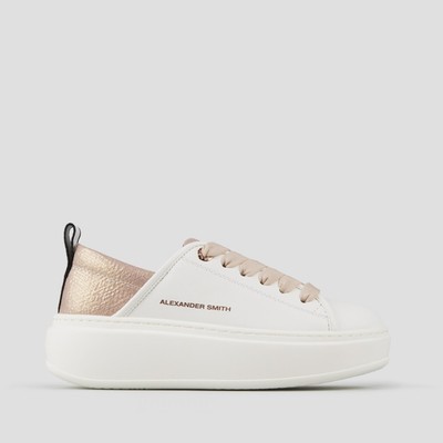 Alexander Smith AEBBEHW-9501-WNU Eco-Wembley Woman White Nude Sneakers Women PE25