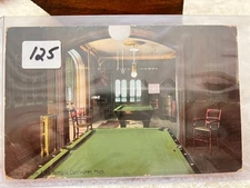 Early 1900's Billiard Post Card. Card Is In A Sleeve Then A Hard Plastic Case