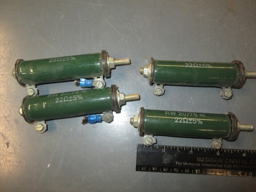 Resistor, Wire Wound 22 ohms, 20 watts, 5%, Lot of 4