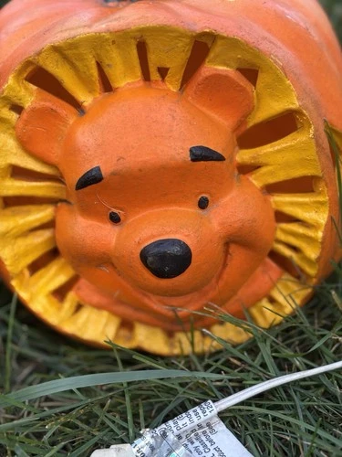 1999 Winnie the Pooh Pumpkin Light Up Jack-o-Lantern Blow Mold Halloween Vintage
