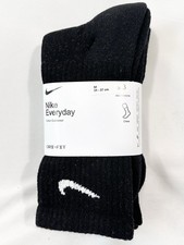 Nike Everyday Cushion Ankle Training Socks, Size M 24cm-27cm Black 3 Pair 