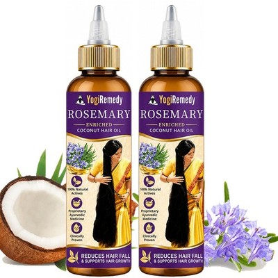 (2pcs) YogiRemedy Rosemary Coconut Hair Oil With Natural Hair Care Formula 100ml