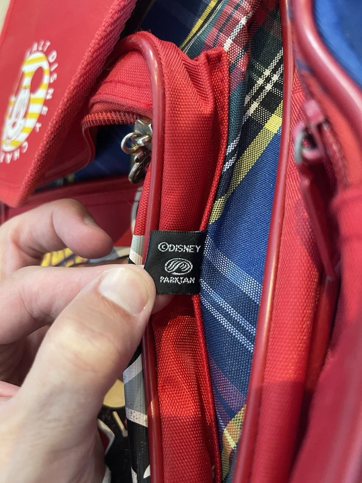 Mickey Mouse Backpack Vintage Royal Tartan Plaid Walt Disney Rare Bag 80’s 90’s - Image 4 of 4