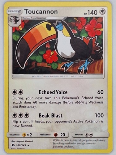 Toucannon 108/149 Pokemon - Sun & Moon MP