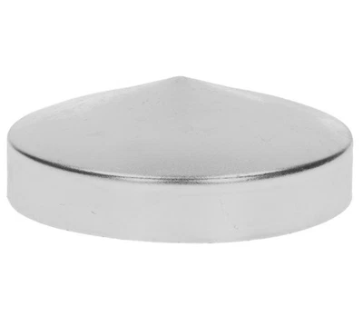 Capuchon de Poteau rond pour Zaunpfosten Ø 60-62 mm Acier Galvanisé Pyramide - Photo 1/4