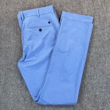 Peter Millar Mens 36x32 Broom Blue Surge Performance Golf Trousers Crown Crafted