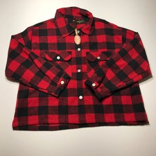 Spoon Jeans Button Down Shirt Womens Size 2X Red & Black Buffalo Plaid w/ FLAW