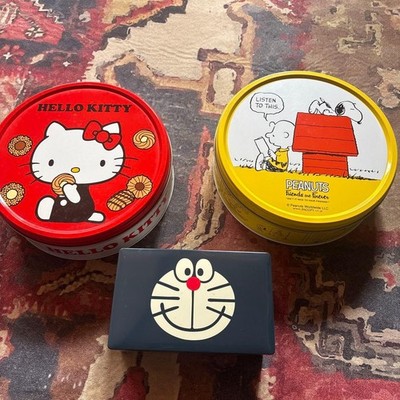 Character Cans - 3 Pieces - Snoopy, Hello Kitty, Doraemon