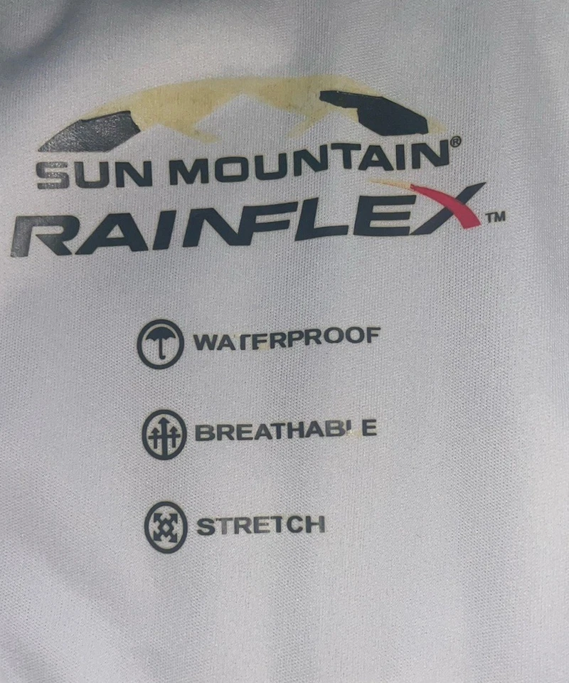 Sun Mountain RainFlex Womens Medium White Waterproof Long Sleeve 1/4 Zip Jacket - Изображение 3 из 4