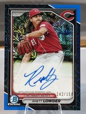Rhett Lowder 2024 Bowman Chrome Mega Box Blue Auto /150 Reds Rookie 🔥  