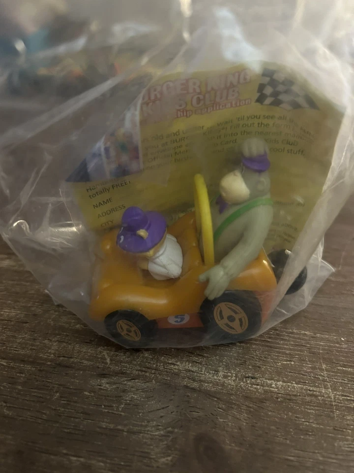 3" Vtg Magilla Gorilla Wacky Orange Race Car Toy 1997 Pull Cord Top Cat Figure - Image 3 of 3