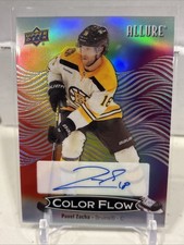 2024-25 UD ALLURE COLOR FLOW FULL RAINBOW AUTO #CFA-PZ PAVEL ZACHA BOSTON BRUINS