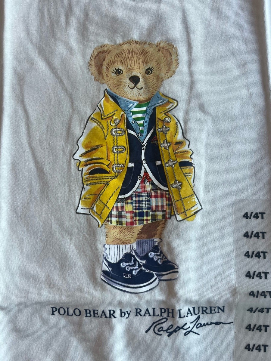 Girls Ralph Lauren Bear Tshirt With Embroidery Age White RRP£55