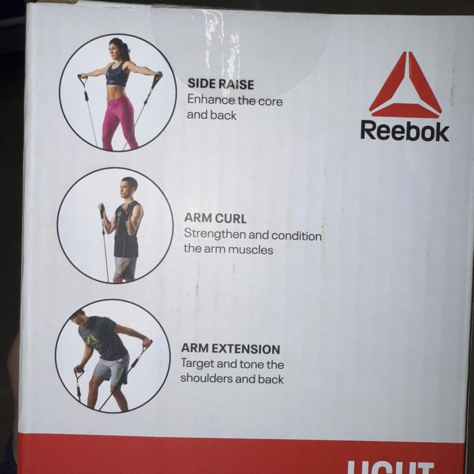 Tubo de resistencia a la luz Reebok Ultra-Grip, asas texturizadas diseño intercambiable Foto 3 de 3