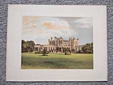Highcliffe Castle, Dorset - Antique Print - c1880