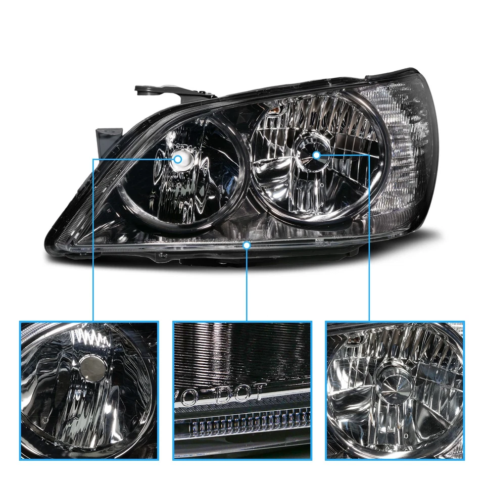 2001-2005 for Lexus IS300 Gun Metal OE Headlight Assembly Pair Foto 3 de 4