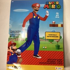 Mario Child Nintendo Jumpsuit Costume Halloween Size 4/6 no mustache