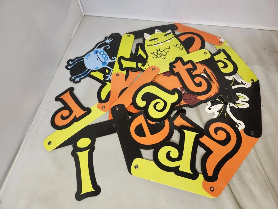 De Colección Halloween Carta Truco o Trato Banner Guirnalda Monstruo Cartón Fiesta Decoración Foto 3 de 4