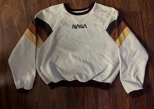 NASA Sweatshirt Size Large, Cream Colored