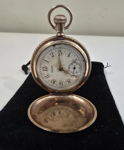 1896 Elgin Grade 117 6s Model 2  7 Jewels Gold Filled Hunter Pocket Watch