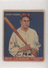 1933 Goudey Big League Chewing Gum R319 Joe Cronin #63 HOF kb1