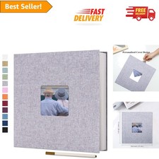 Elegant Linen Photo Album - 40 Self-Adhesive Pages for Lasting Memories