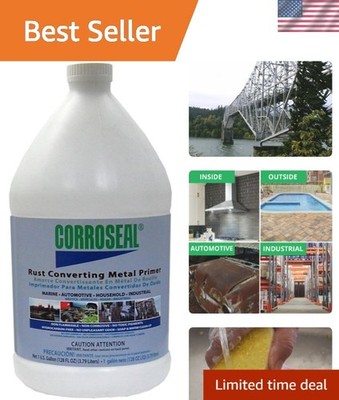 Transform Rusted Metal with 1 Gallon Rust Converter & Metal Primer, Made in USA