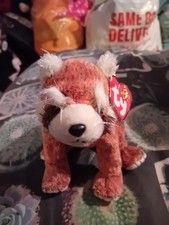 Ty Original Beanie Babies Rusty The Red Panda, Small Plush Soft Toy, With Tags