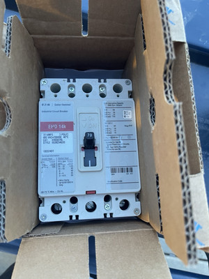 EHD3070 Cutler Hammer Circuit Breaker 70A 480V 3P Used Condition Free Shipping