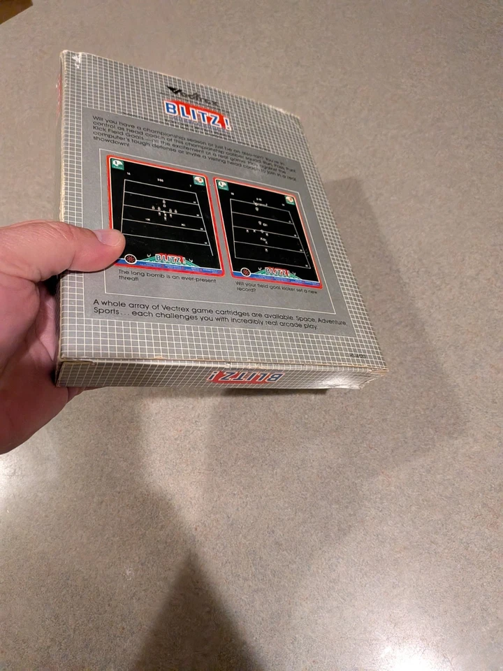 Vintage 1982 Blitz! Action Football Vectrex Video Game Cartridge Manual in Box - Image 3 of 4