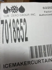 Sub-Zero 7018652 Ice Maker Service Curtain