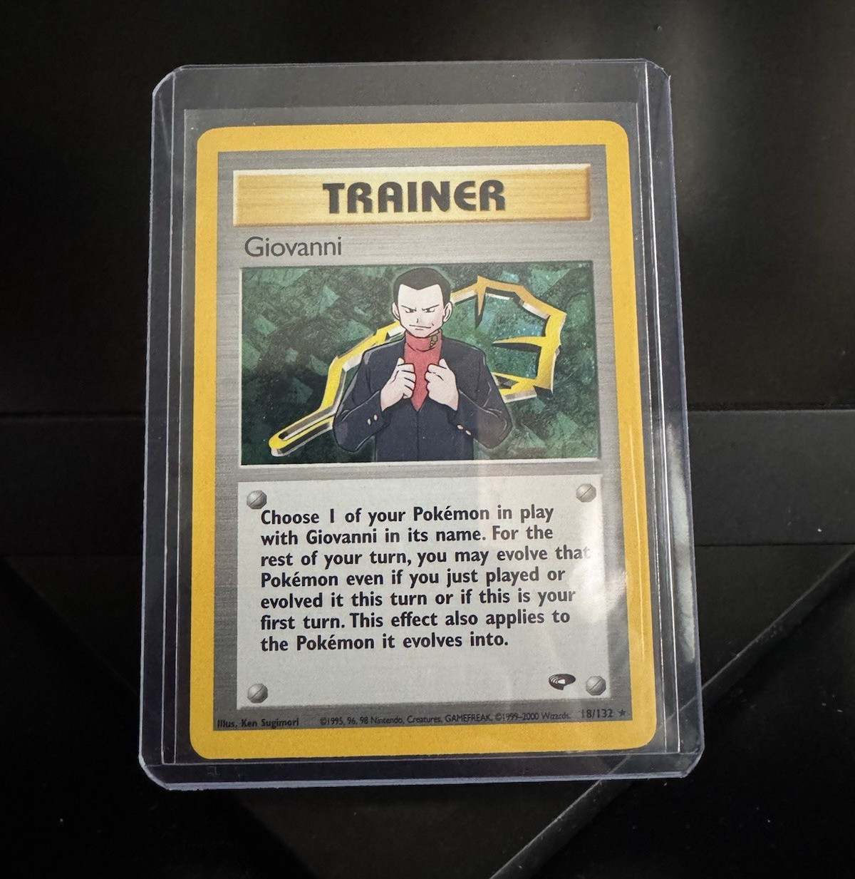 Pokemon TCG Gym Challenge Giovanni Trainer 18/132 Holo Rare Unlimited EN 2000