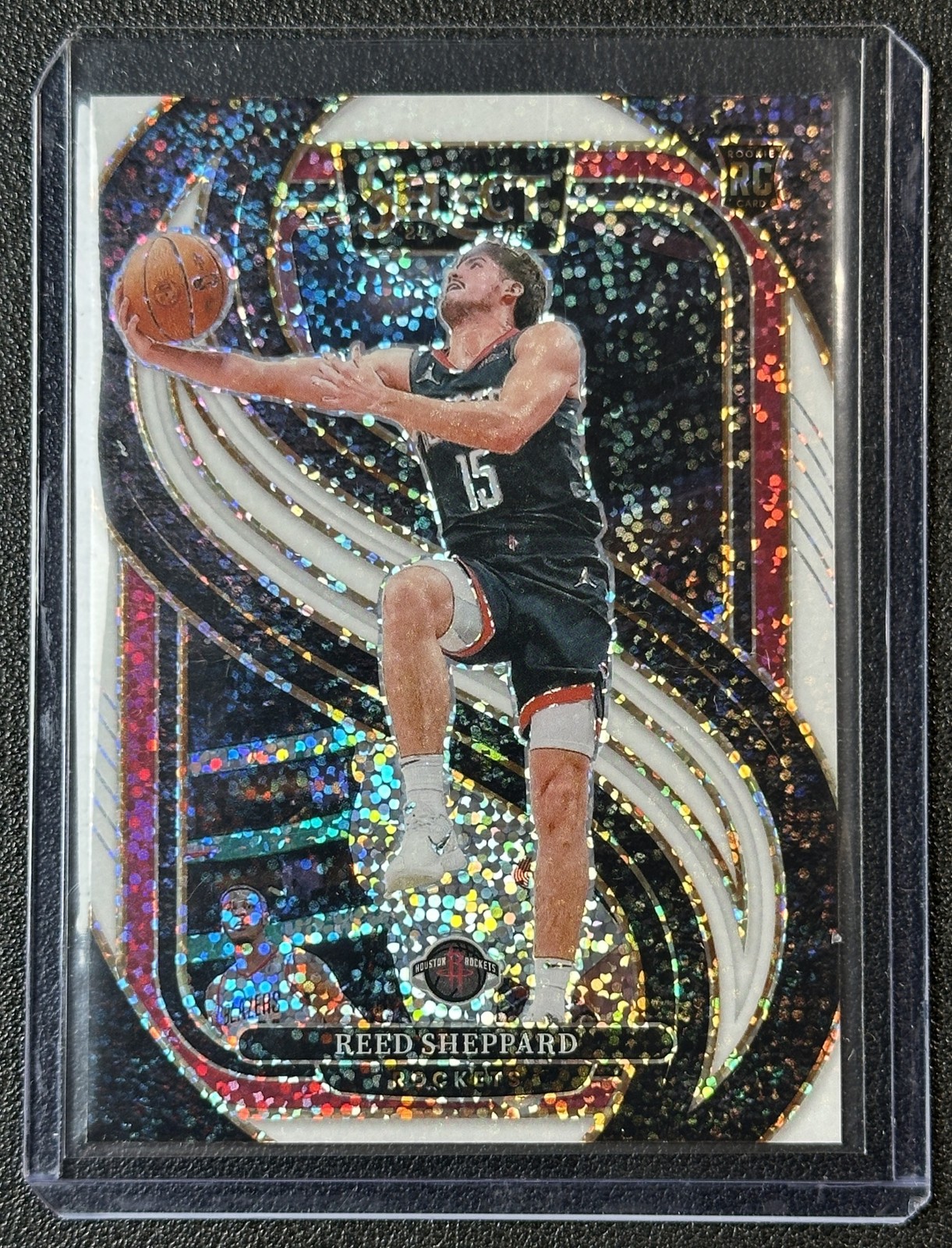 REED SHEPPARD 2024-25 PANINI SELECT #181 ROOKIE PREMIER WHITE SPARKLE PRIZM SP