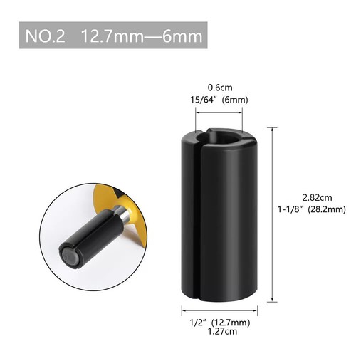 9Pcs/Set Adapter Converter Router Collet Reduction Sleeve Tool Bit Connector - Picture 7 of 14