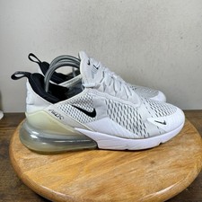 Nike Air Max 270 Para hombres Talla 9 Blanco Negro Zapatos Tenis AH8050-100