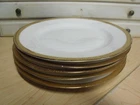 PAUL MULLER SELB BAVARIA 1920'S 5 PLATES 7 3/4" PRISTINE GOLD ETCHED RIM