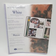 Creative Memories 8 1/2 x 11 White Scrapbook Pages Refill 15 Sheets 30 pg New