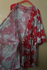 Lilac London XXL red floral print kimono robe — photo 6
