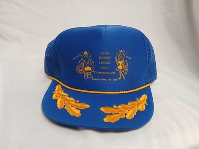 Captain Hat Snapback Blue Oak Leaves Trucker Mesh Cap 69th Grand Lodge IOV 1989