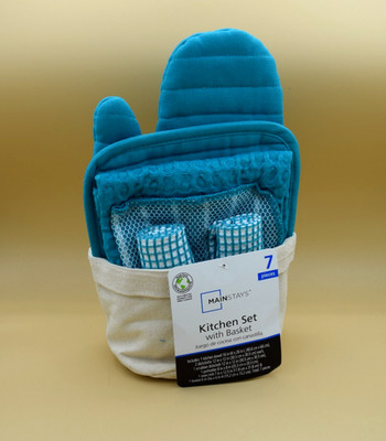 Mainstays 7-Peice Kitchen Set Teal Sachet